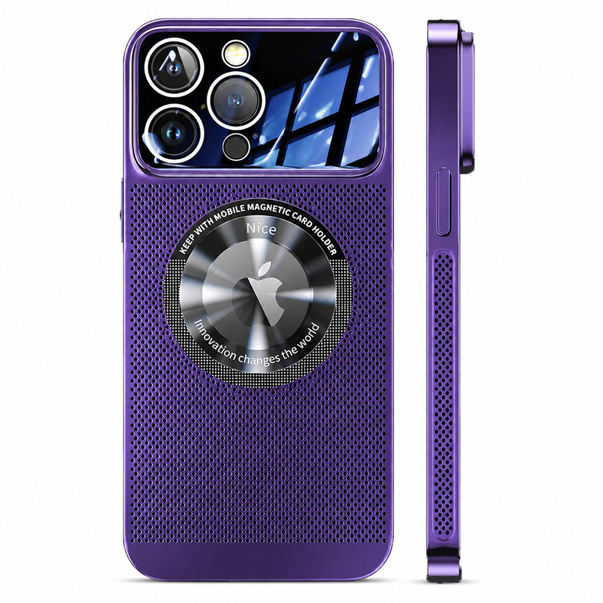 Premium iPhone Case MagSafe Heat Dissipation Metal Frame Shockproof Camera Lens Protection Electroplated Slim Protective Cover Magnetic Cooling Design