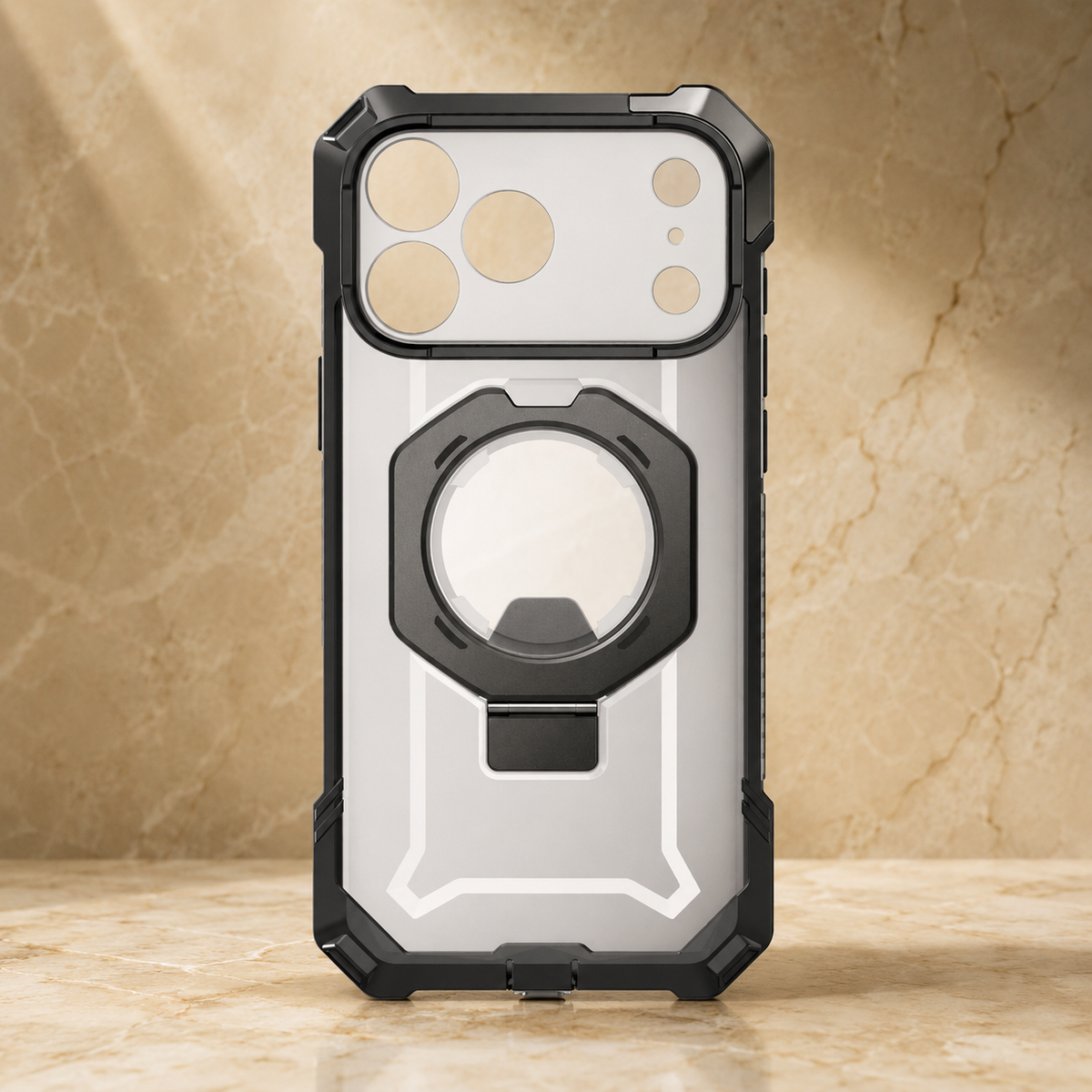 Premium iPhone Case MagSafe Heavy Duty Rugged Shockproof PC TPU Protective Cover Camera Control Button Magnetic Kickstand Non Slip Armor Bumper Case