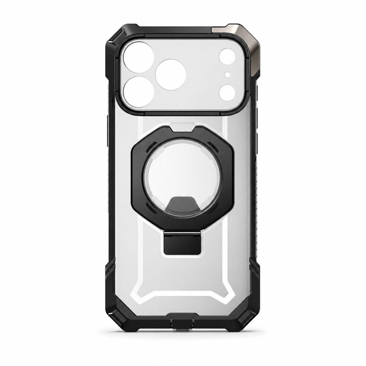Premium iPhone Case MagSafe Heavy Duty Rugged Shockproof PC TPU Protective Cover Camera Control Button Magnetic Kickstand Non Slip Armor Bumper Case