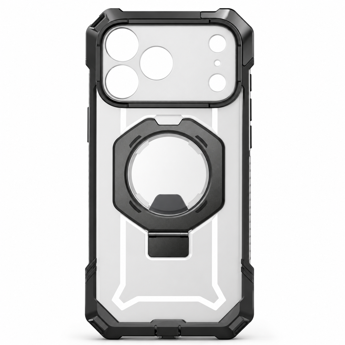 Premium iPhone Case MagSafe Heavy Duty Rugged Shockproof PC TPU Protective Cover Camera Control Button Magnetic Kickstand Non Slip Armor Bumper Case