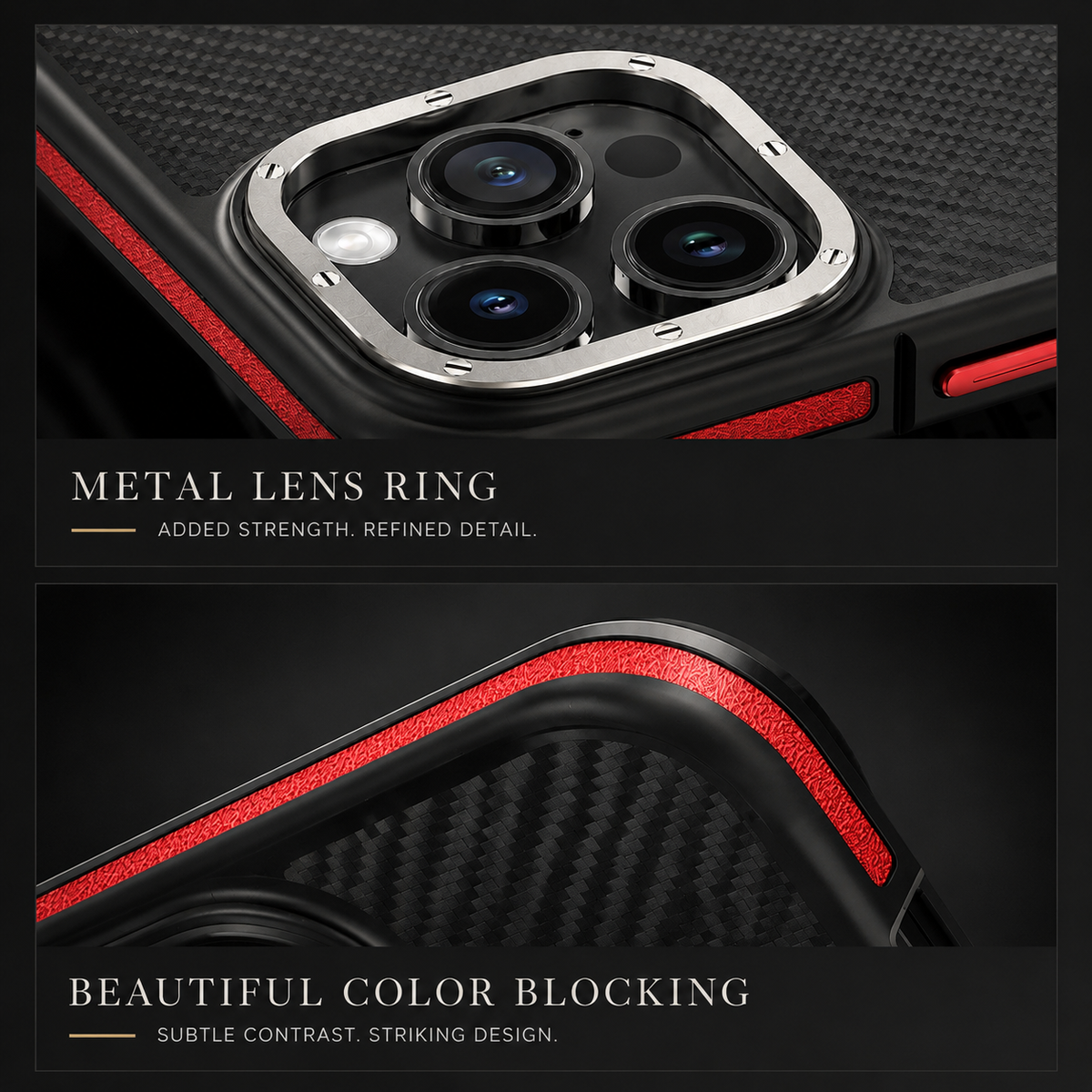 Premium iPhone Case MagSafe Kevlar Carbon Fiber Magnetic Cover Shockproof Camera Ring Protection Anti Fingerprint Half Wrapped Slim Protective Design