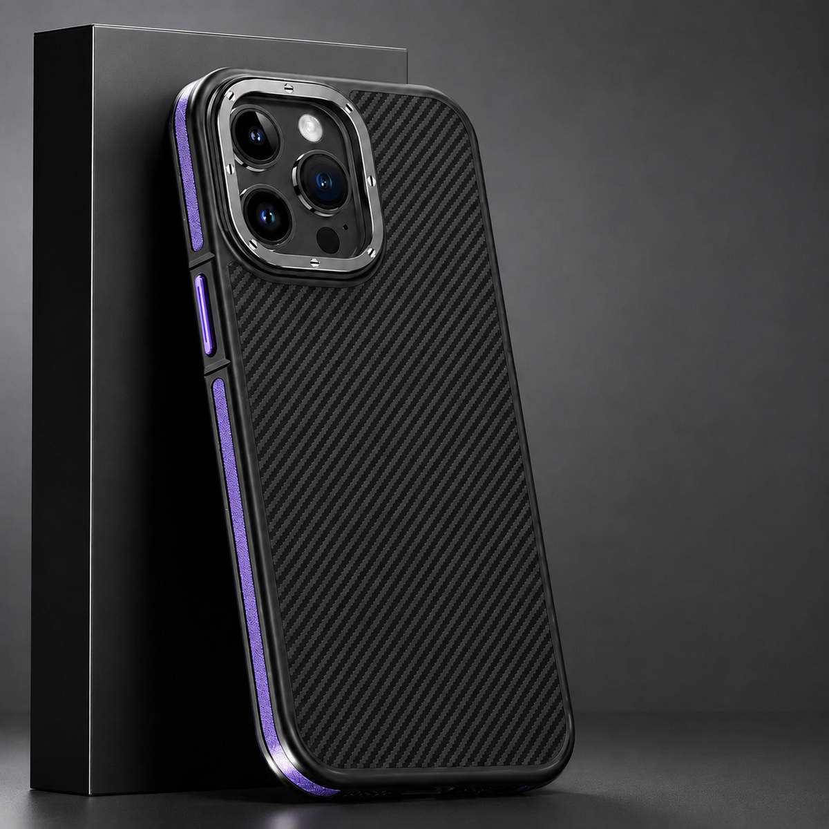 Premium iPhone Case MagSafe Kevlar Carbon Fiber Magnetic Cover Shockproof Camera Ring Protection Anti Fingerprint Half Wrapped Slim Protective Design