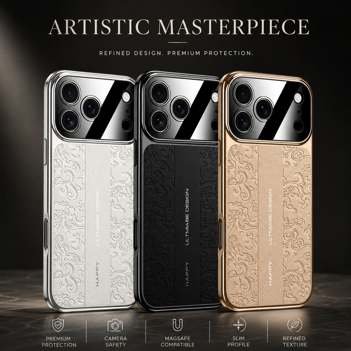 Premium iPhone Case MagSafe Leather Back Magnetic Soft TPU Protective Cover Electroplated Anti Scratch Anti Fingerprint Non Slip Matte Slim Dual Layer Case