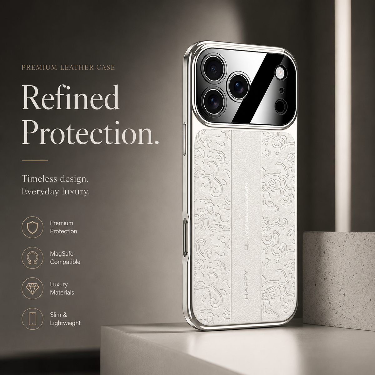 Premium iPhone Case MagSafe Leather Back Magnetic Soft TPU Protective Cover Electroplated Anti Scratch Anti Fingerprint Non Slip Matte Slim Dual Layer Case