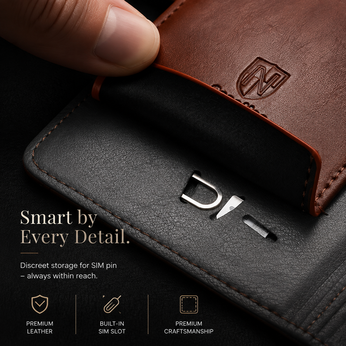 Premium iPhone Case MagSafe Leather Flip Wallet Card Holder Magnetic Closure Shockproof Camera Lens Protection Slim Full Coverage Protective Cover Fit
