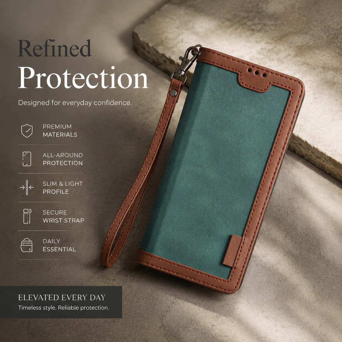Premium iPhone Case MagSafe Leather Flip Wallet Card Holder Magnetic Closure Shockproof Camera Lens Protection Slim Full Coverage Protective Cover Fit