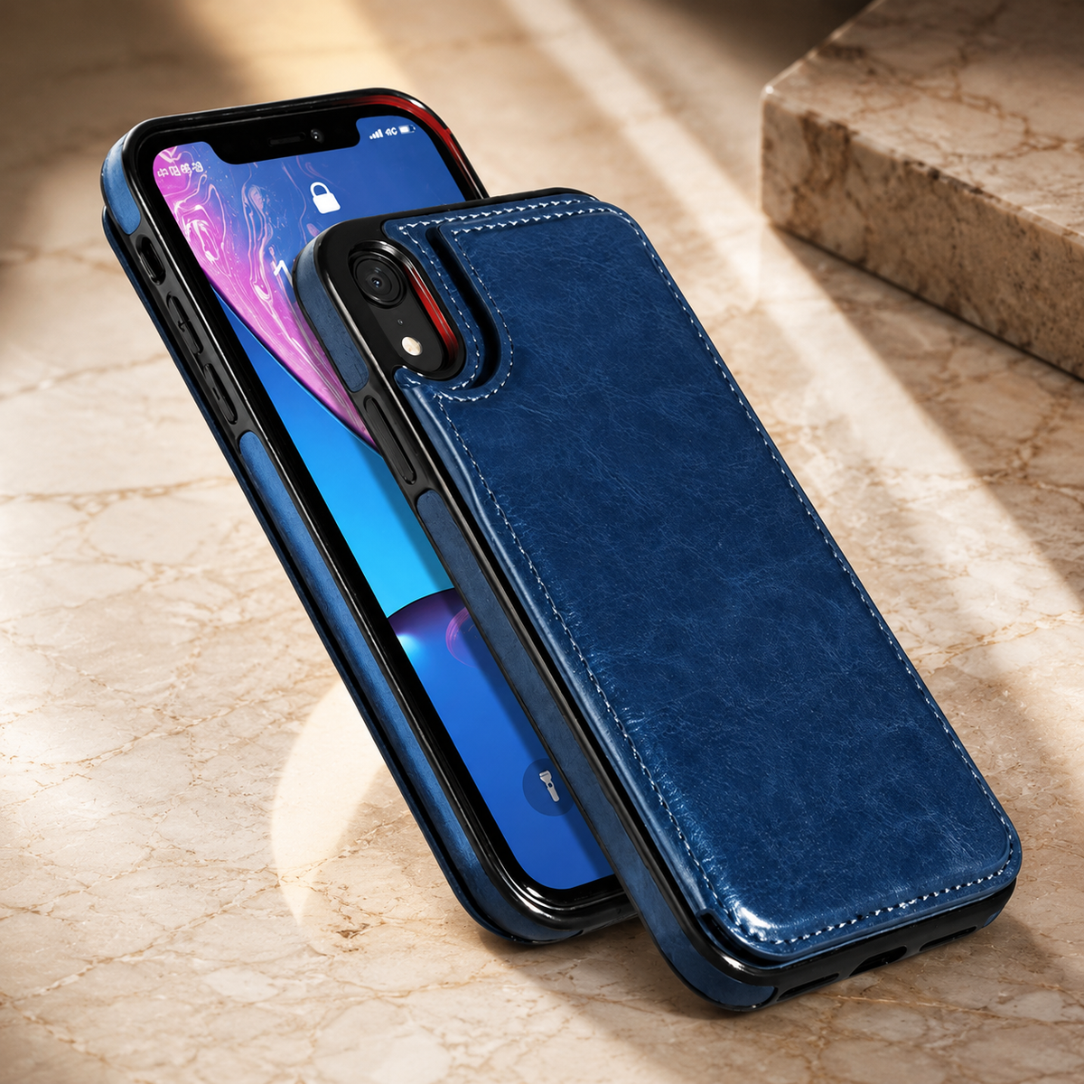 Premium iPhone Case MagSafe Leather Wallet Card Holder Flip Stand Magnetic Closure RFID Protective Cover Shockproof Camera Bumper Full Coverage Modern
