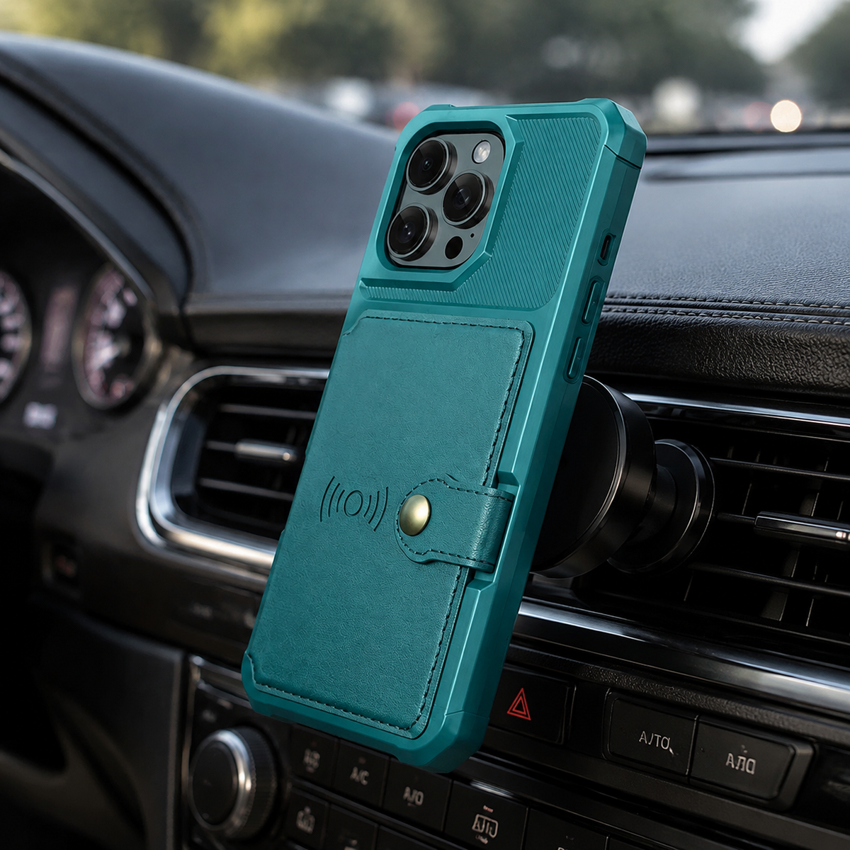 Premium iPhone Case MagSafe Leather Wallet Card Holder Flip Stand Shockproof Protective Cover Anti Fingerprint Anti Scratch Slim Magnet 360 Full Cover