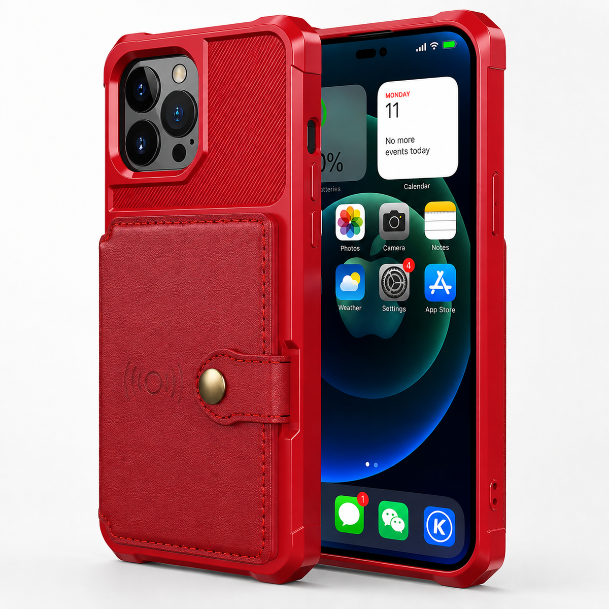Premium iPhone Case MagSafe Leather Wallet Card Holder Flip Stand Shockproof Protective Cover Anti Fingerprint Anti Scratch Slim Magnet 360 Full Cover