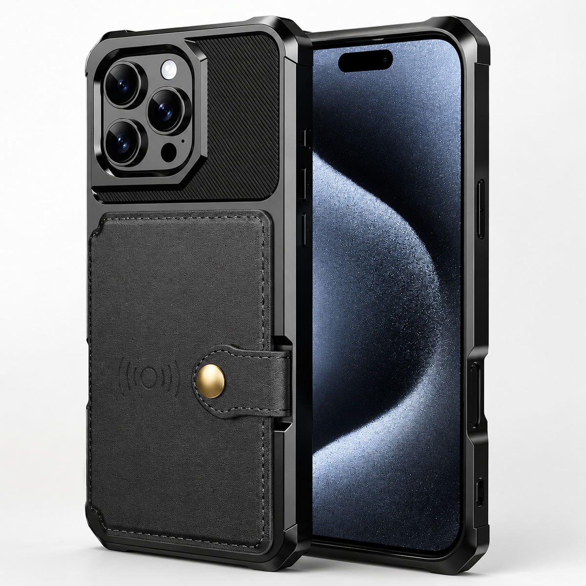 Premium iPhone Case MagSafe Leather Wallet Card Holder Flip Stand Shockproof Protective Cover Anti Fingerprint Anti Scratch Slim Magnet 360 Full Cover