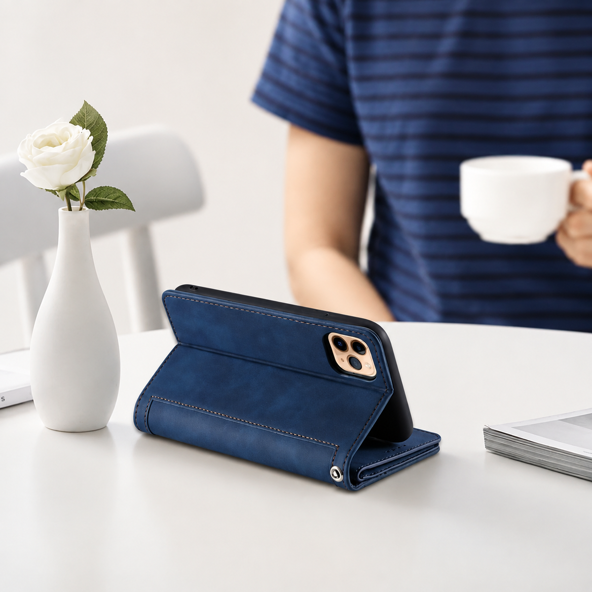 Premium iPhone Case MagSafe Leather Zipper Wallet Card Holder Flip Stand Strap Shockproof Camera Protection Magnetic Full Coverage Slim Design Clean