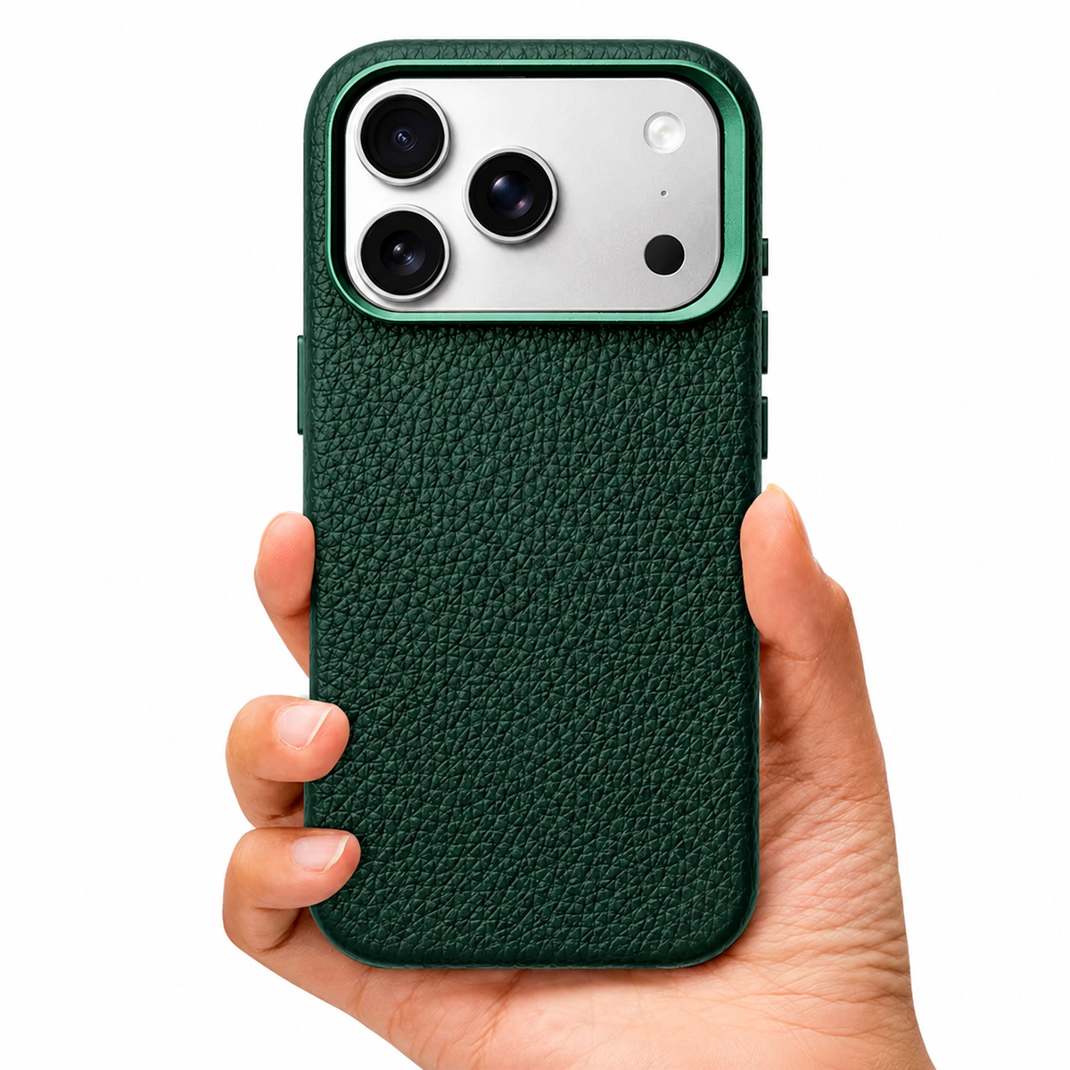 Premium iPhone Case MagSafe Lychee Leather Magnetic Shockproof Protective Cover Alloy Camera Lens Anti Scratch Non Slip Matte Full Coverage Business Case