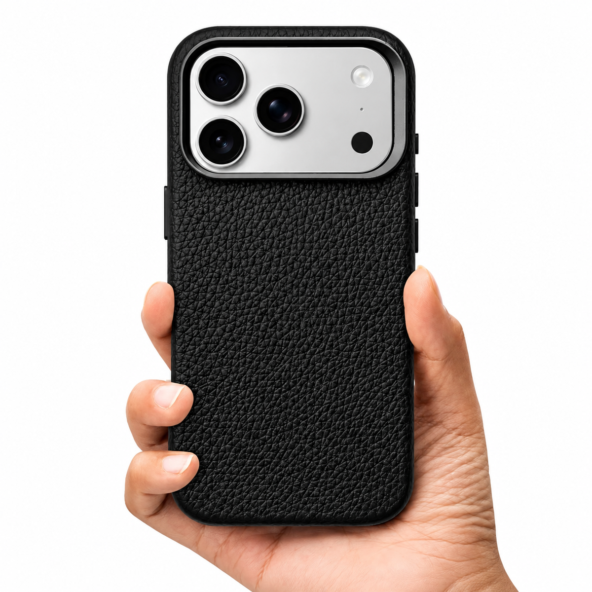 Premium iPhone Case MagSafe Lychee Leather Magnetic Shockproof Protective Cover Alloy Camera Lens Anti Scratch Non Slip Matte Full Coverage Business Case