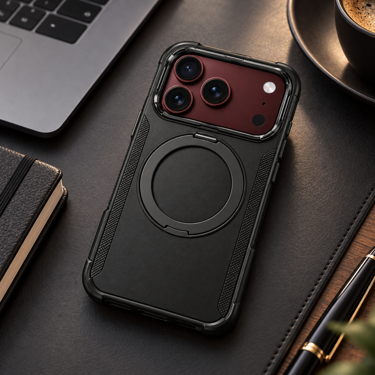 Premium iPhone Case MagSafe Magnetic 360 Ring Stand Foldable Cover Full Protection Fingerprint Resistant Shockproof Bumper Slim Durable Phone Cover Case