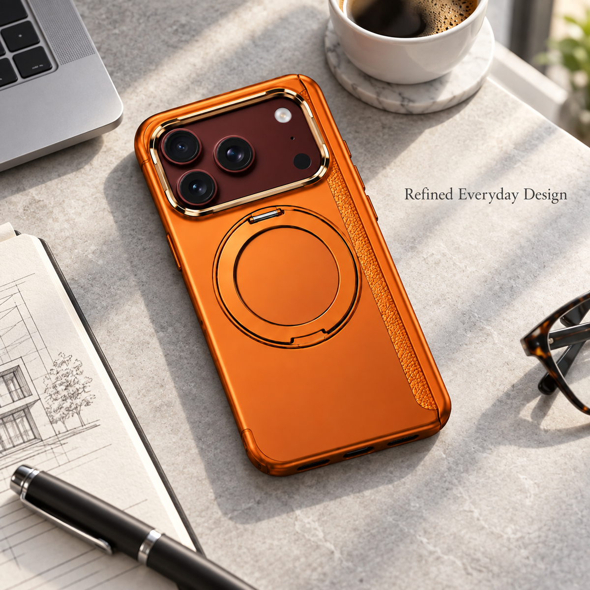 Premium iPhone Case MagSafe Magnetic 360 Ring Stand Foldable Stand Cover Full Protection Fingerprint Resistant Shockproof Bumper Slim Durable Phone Case