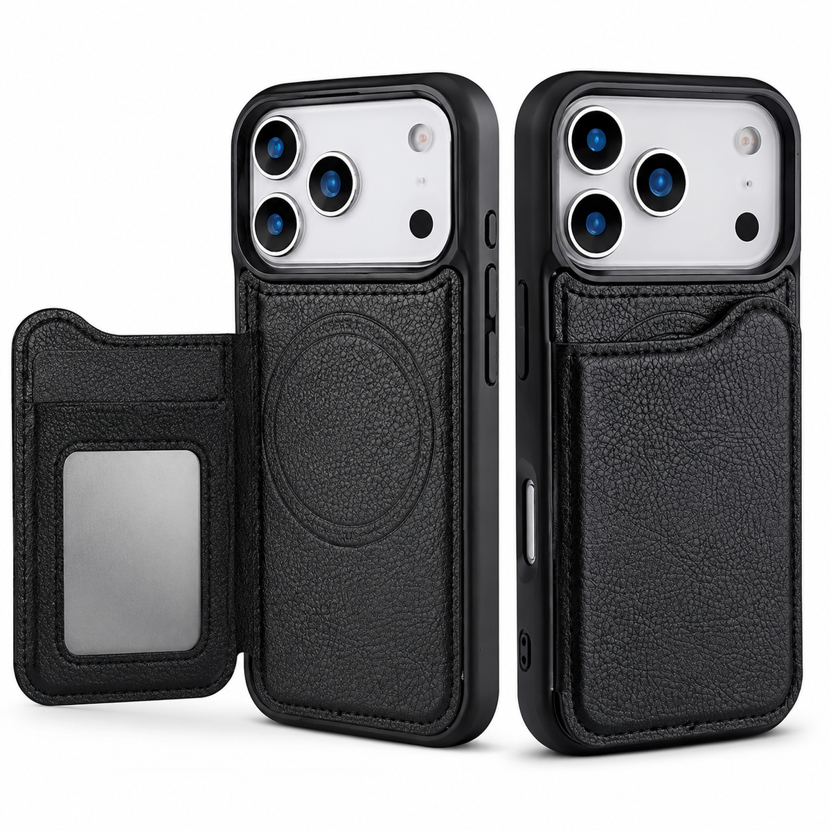 Premium iPhone Case MagSafe Magnetic Flip Wallet Leather Card Holder Shockproof Protective Cover Anti Fingerprint Full Access Slim Design
