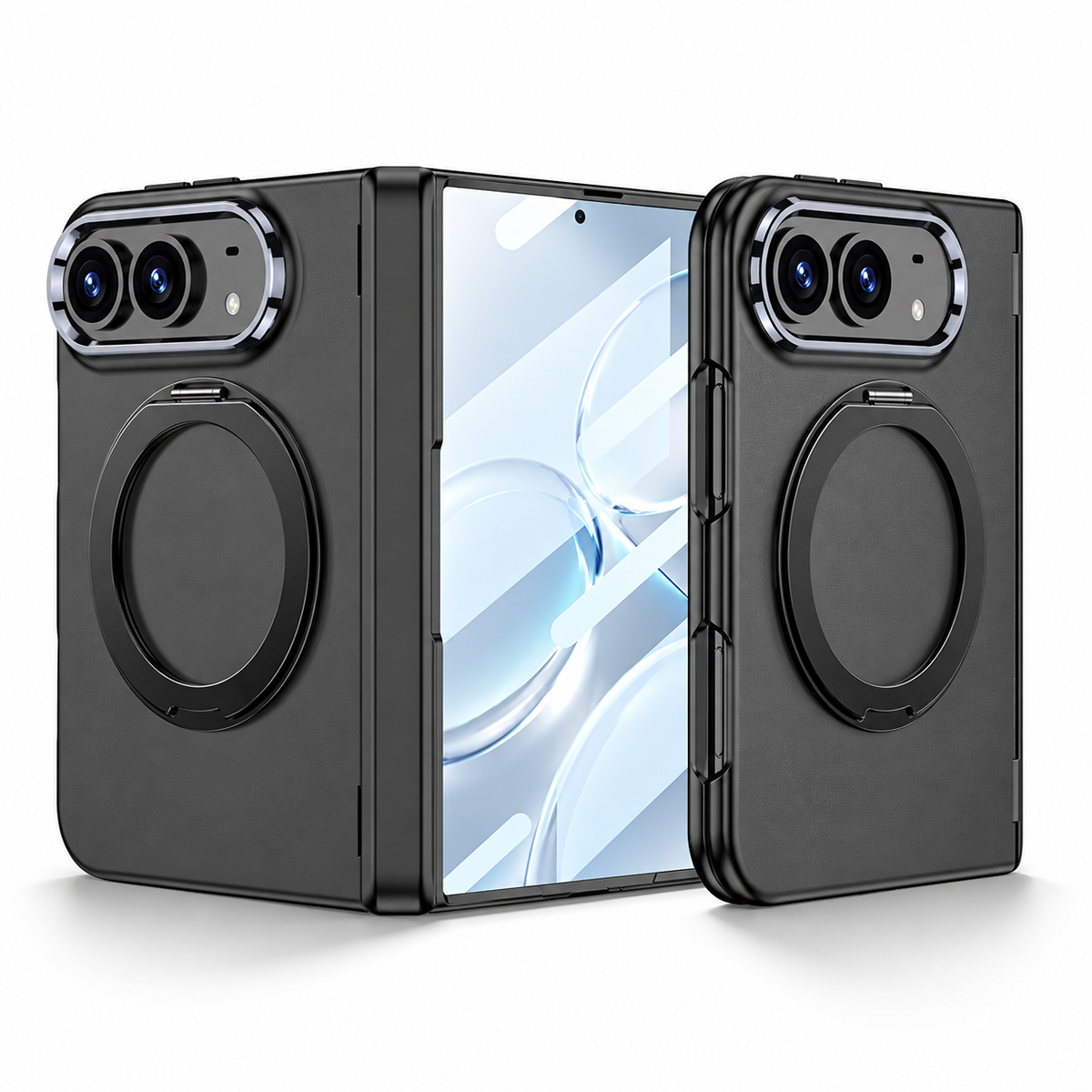 Premium iPhone Case MagSafe Magnetic Folding Stand Shockproof Durable Slim Protective Non Slip Tough Phone Cover with Hands Free Viewing Support