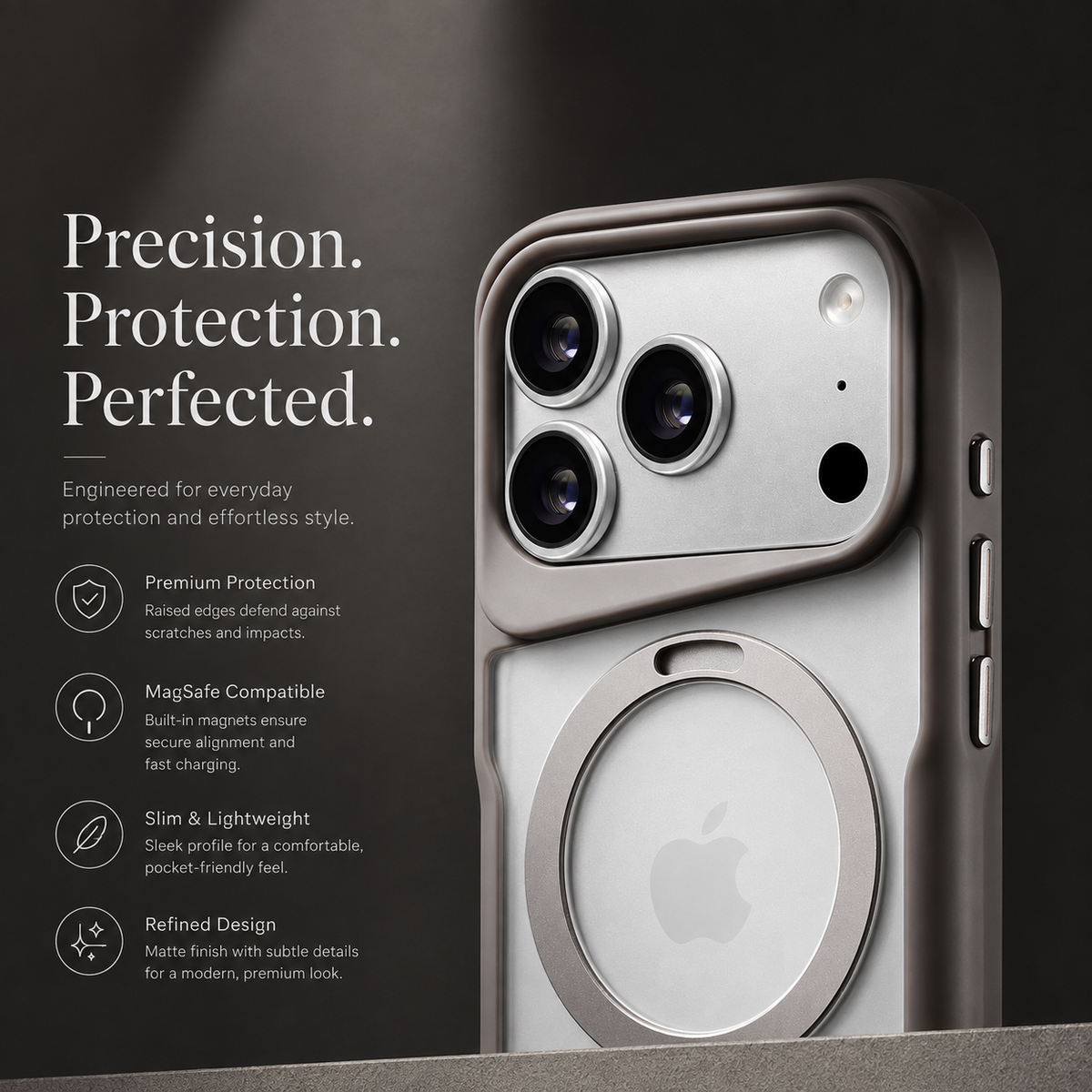 Premium iPhone Case MagSafe Magnetic Metal Ring Stand Shockproof Bumper Matte Translucent Protective Cover Anti Scratch Non Slip Slim Rugged Case