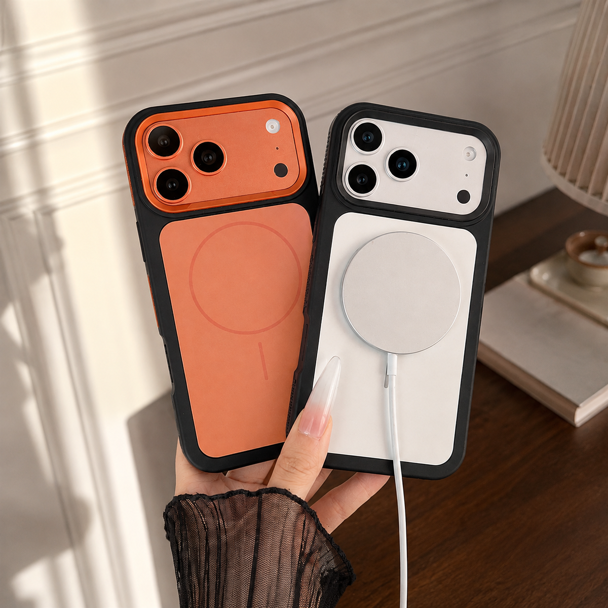 Premium iPhone Case MagSafe Matte Frosted Magnetic Shockproof Protective Cover PC Armor Anti Scratch Non Slip Slim Contrast Color Full Coverage Design