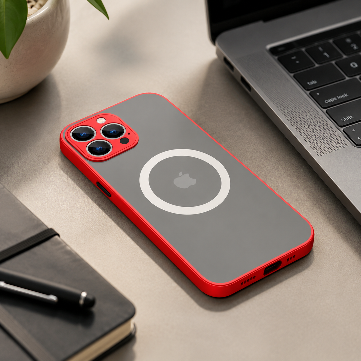 Premium iPhone Case MagSafe Matte Shockproof Protective Cover Camera Lens Protection Anti Scratch Slim Magnetic Soft Grip Full Coverage Minimal Design