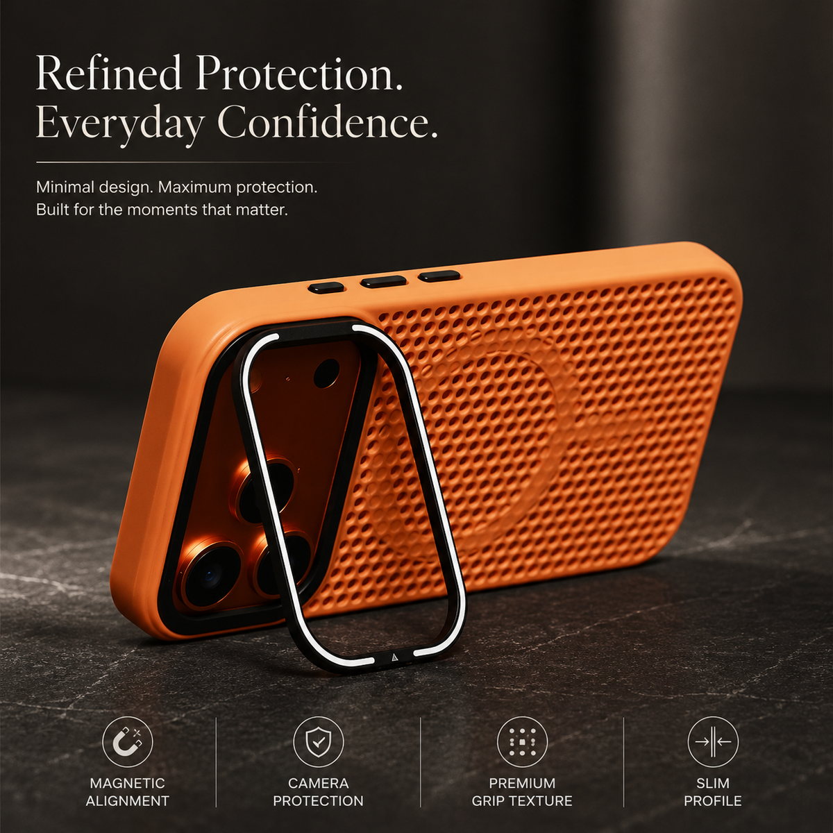 Premium iPhone Case MagSafe Mesh Cooling Magnetic Protective Cover Camera Mount Holder Shockproof Anti Scratch Matte Non Slip Heat Dissipation Tough Case