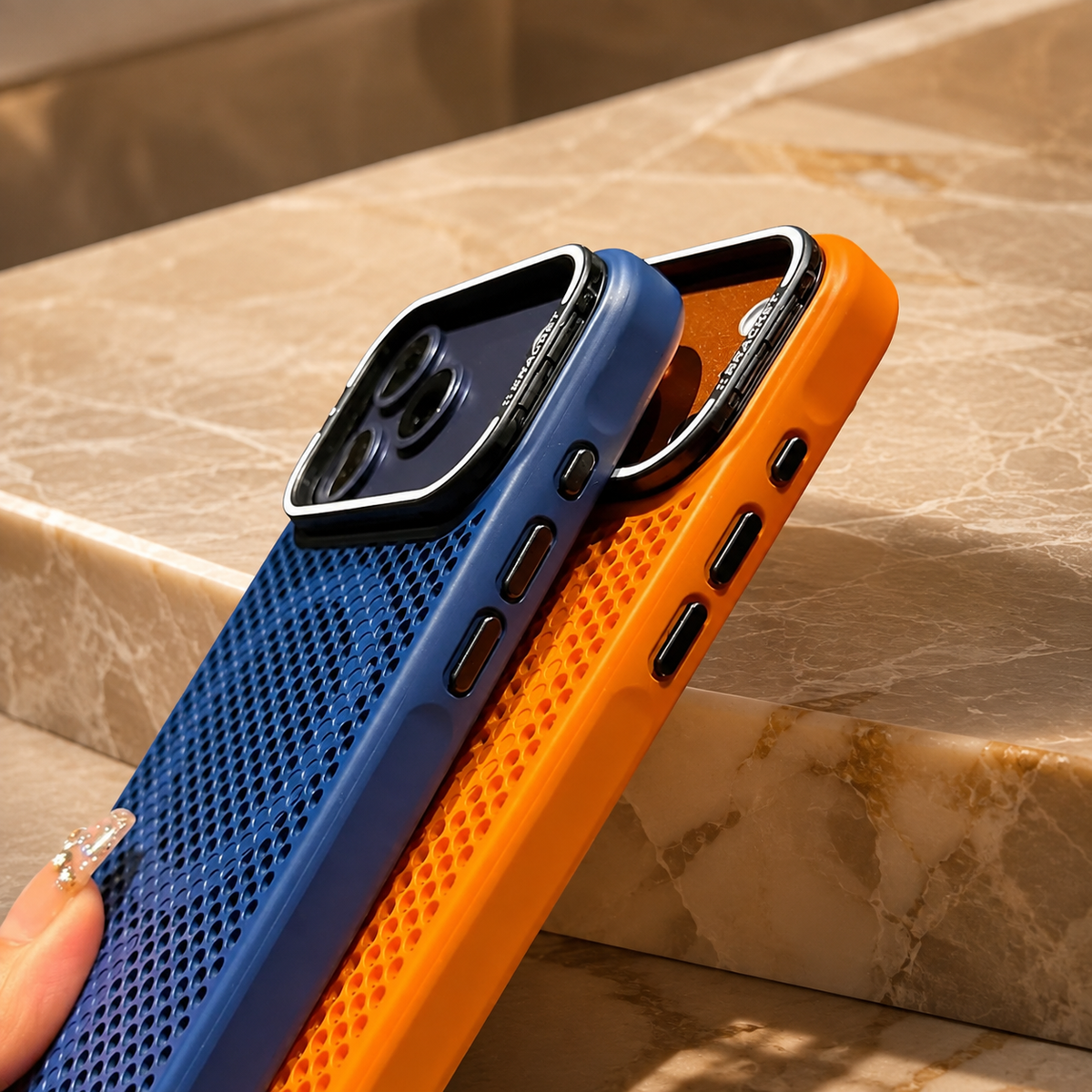 Premium iPhone Case MagSafe Mesh Cooling Magnetic Protective Cover Camera Mount Holder Shockproof Anti Scratch Matte Non Slip Heat Dissipation Tough Case