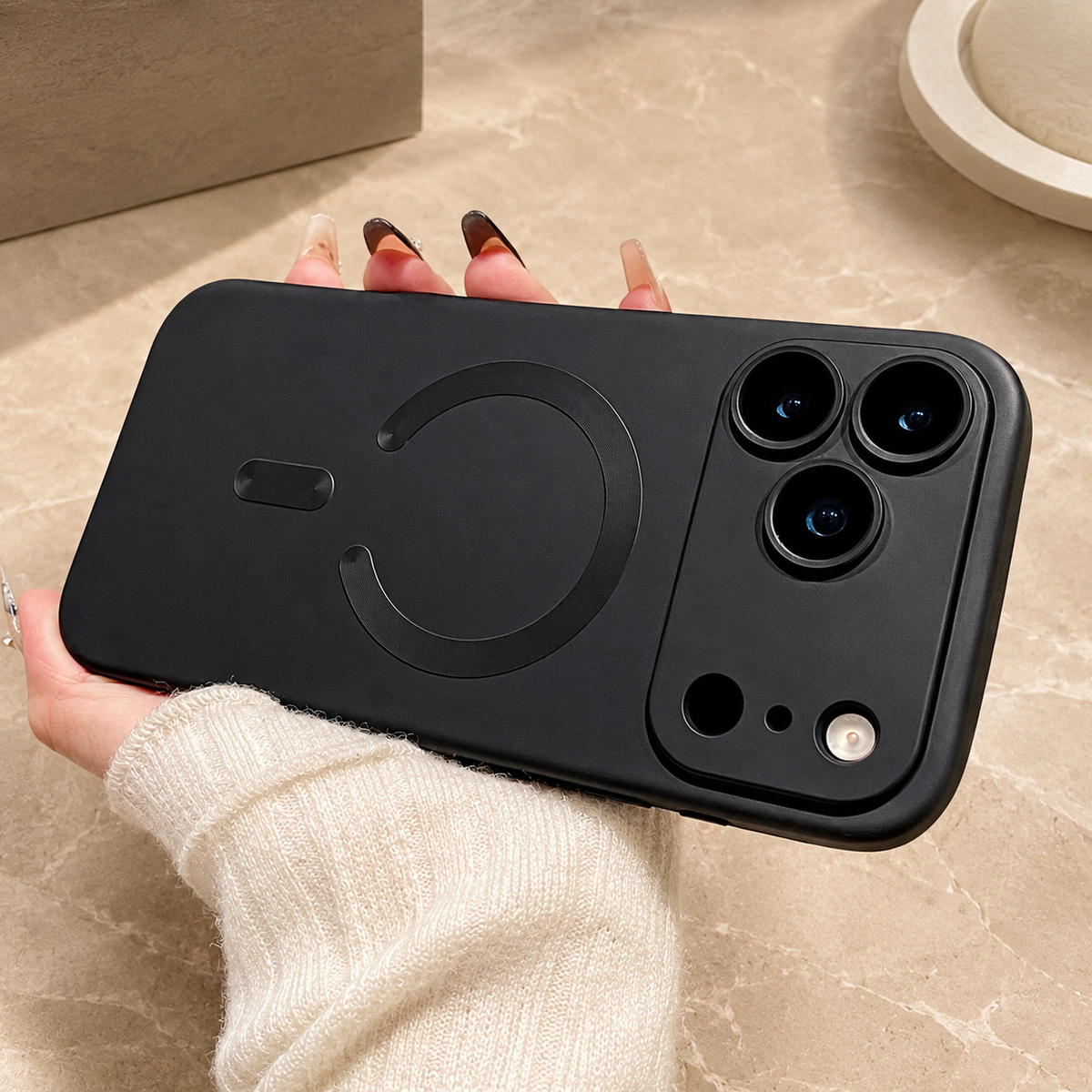 Premium iPhone Case MagSafe Metallic Paint Magnetic Protective Cover Camera Lens Protection Anti Fingerprint Anti Scratch Slim Wireless Charging Design