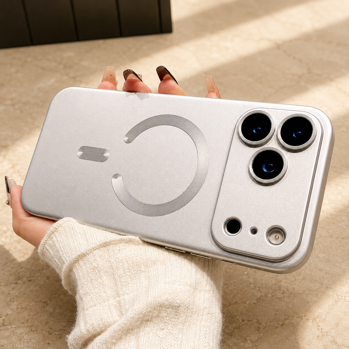 Premium iPhone Case MagSafe Metallic Paint Magnetic Protective Cover Camera Lens Protection Anti Fingerprint Anti Scratch Slim Wireless Charging Design