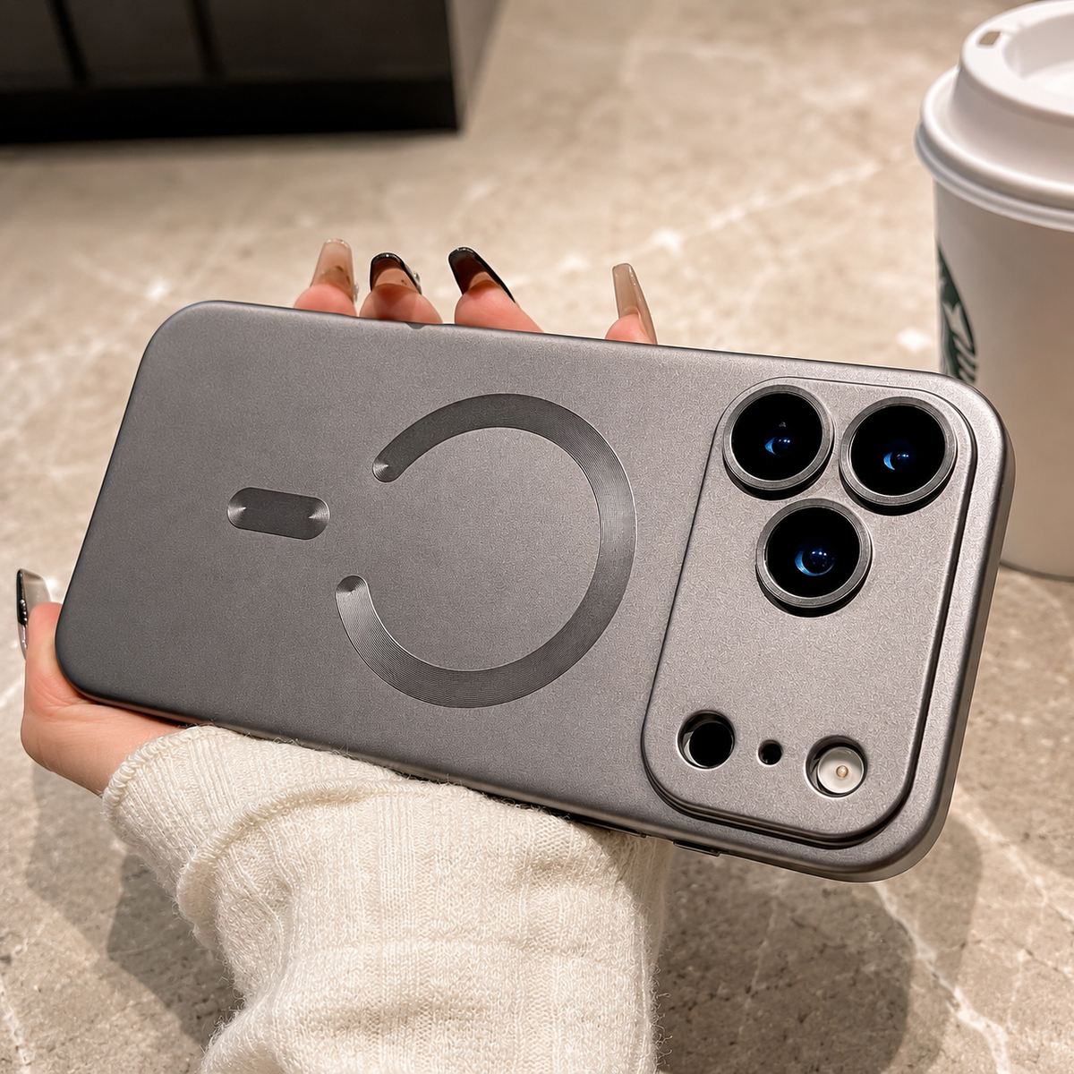 Premium iPhone Case MagSafe Metallic Paint Magnetic Soft TPU Protective Cover Camera Lens Protection Shockproof Anti Scratch Slim Wireless Charging