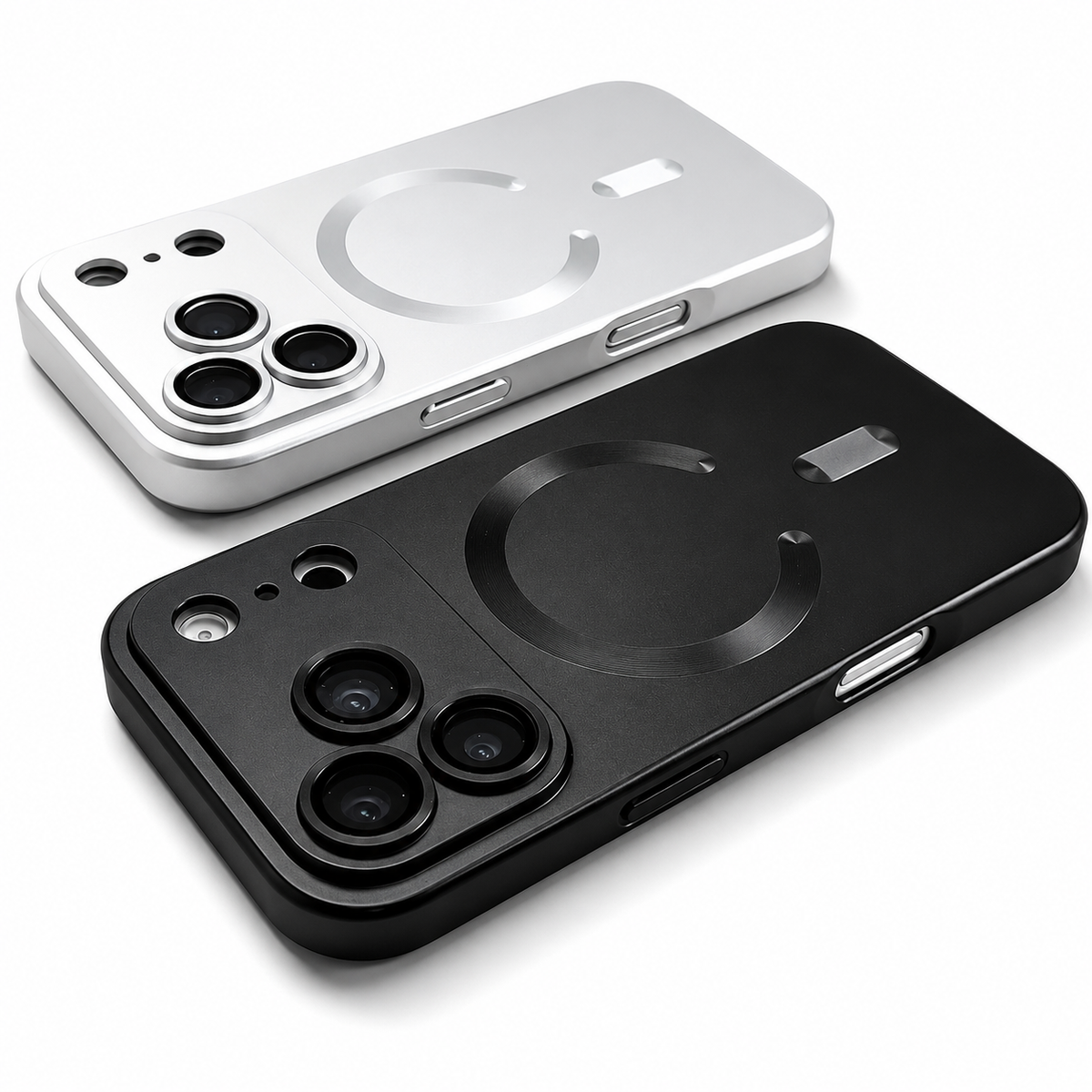 Premium iPhone Case MagSafe Metallic Paint Magnetic Soft TPU Protective Cover Camera Lens Protection Shockproof Anti Scratch Slim Wireless Charging