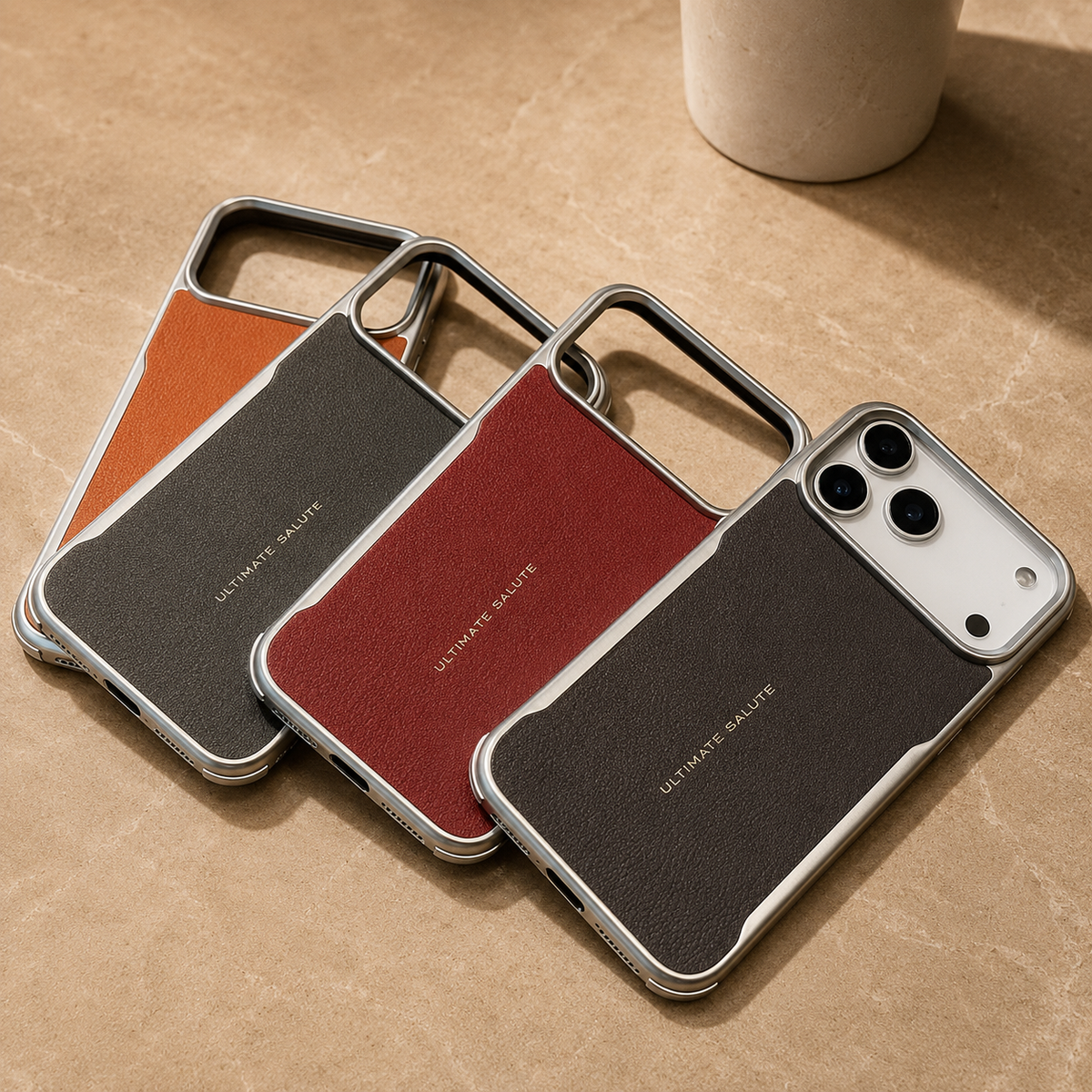 Premium iPhone Case MagSafe PU Leather Magnetic Protective Cover Shockproof PC Frame Anti Scratch Dustproof Non Slip Slim Full Coverage Modern Design