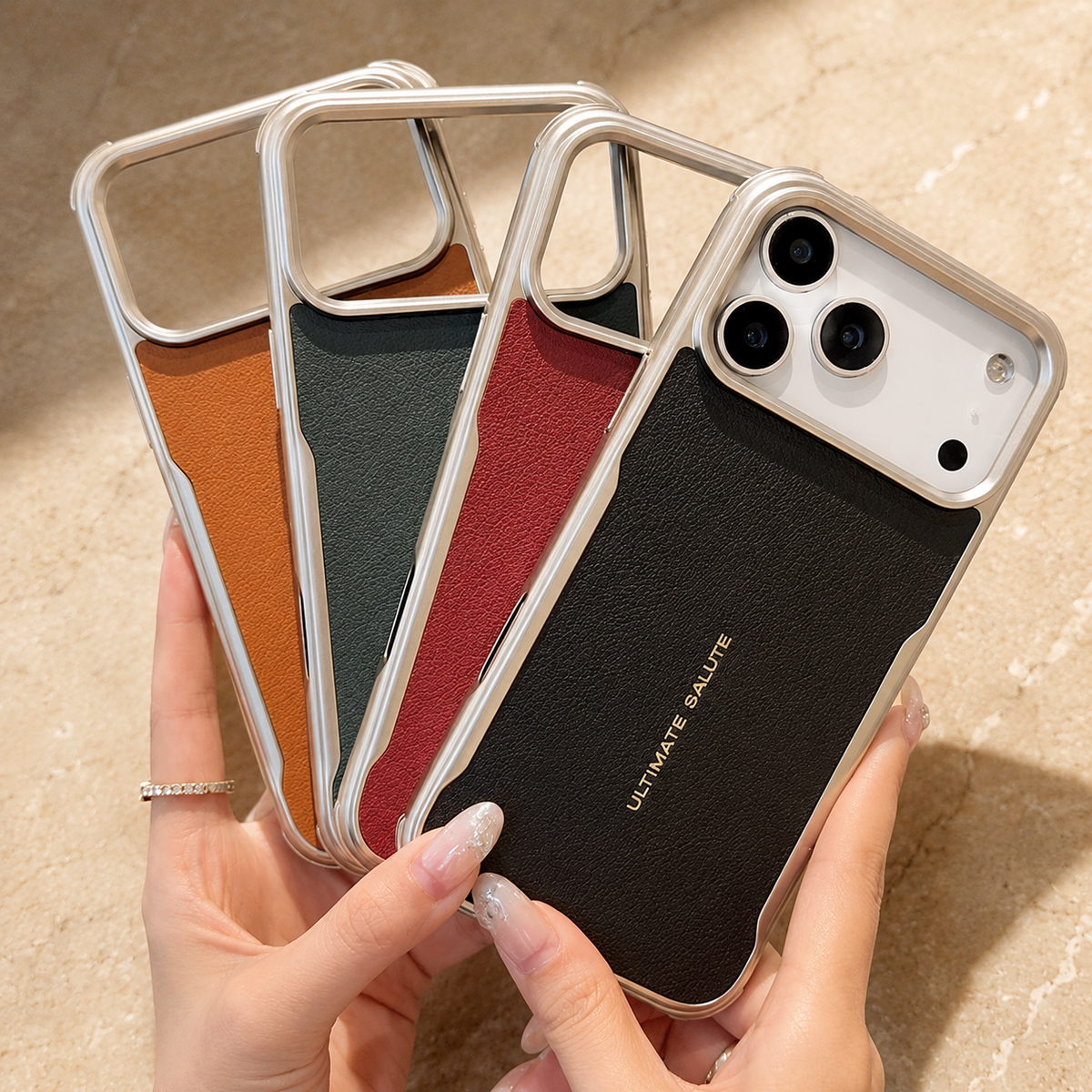 Premium iPhone Case MagSafe PU Leather Magnetic Protective Cover Shockproof PC Frame Anti Scratch Dustproof Non Slip Slim Full Coverage Modern Design
