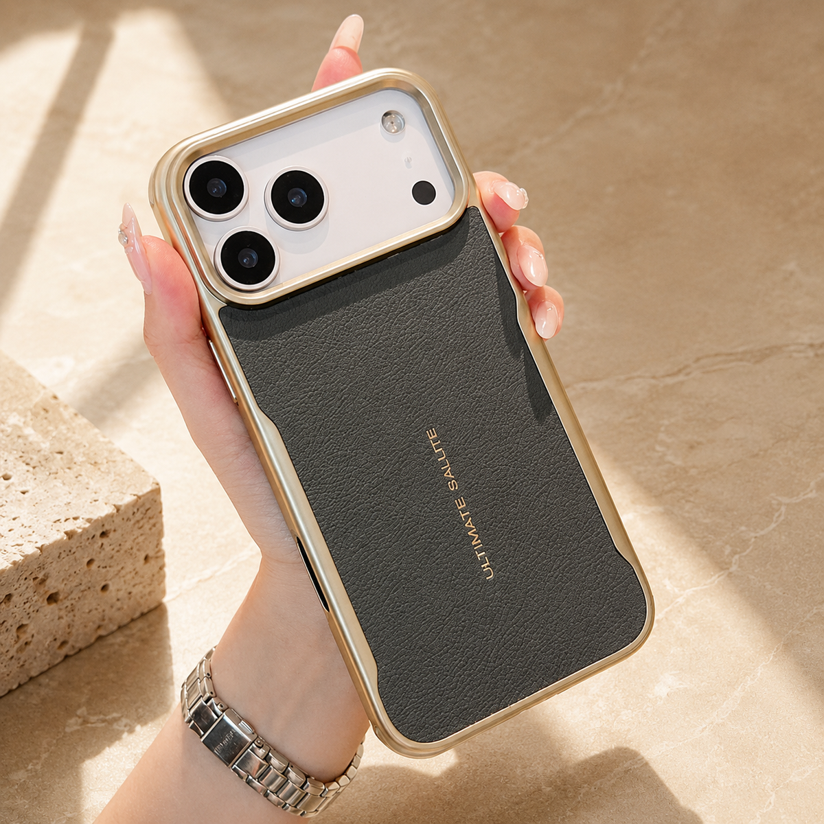 Premium iPhone Case MagSafe PU Leather Magnetic Protective Cover Shockproof PC Frame Anti Scratch Dustproof Non Slip Slim Full Coverage Modern Design