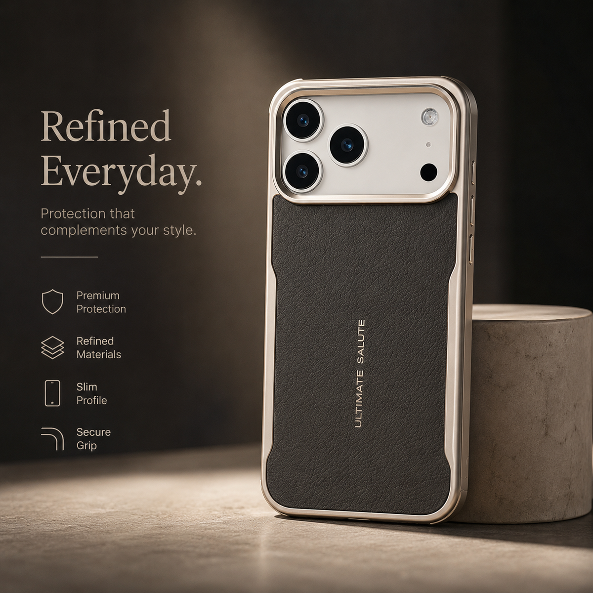 Premium iPhone Case MagSafe PU Leather Magnetic Protective Cover Shockproof PC Frame Anti Scratch Dustproof Non Slip Slim Full Coverage Modern Design