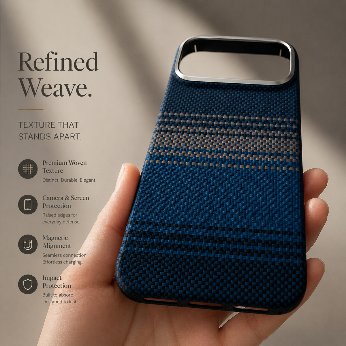 Premium iPhone Case MagSafe Real Carbon Fiber Aramid Fiber Ultra Thin Shockproof Matte Anti Fingerprint Protective Cover Full Coverage Slim Fit Design