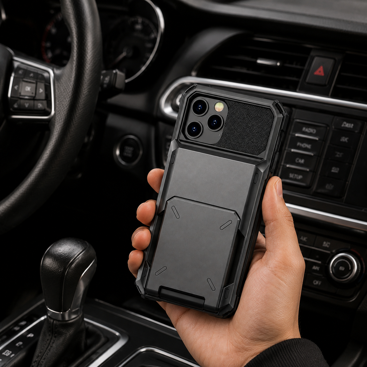 Premium iPhone Case MagSafe Rugged Armor Wallet Card Holder Kickstand TPU Bumper Shockproof Scratch Resistant Full Coverage Magnetic Ring Protective