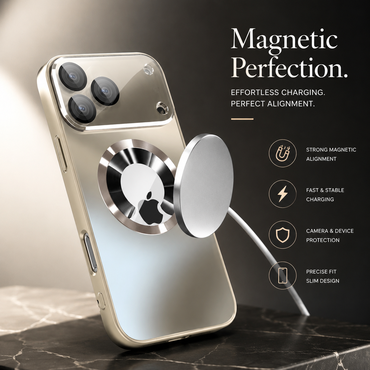 Premium iPhone Case MagSafe Titanium Matte Protective Cover Camera Lens Protection Shockproof Anti Fingerprint Slim Magnetic Metal Design