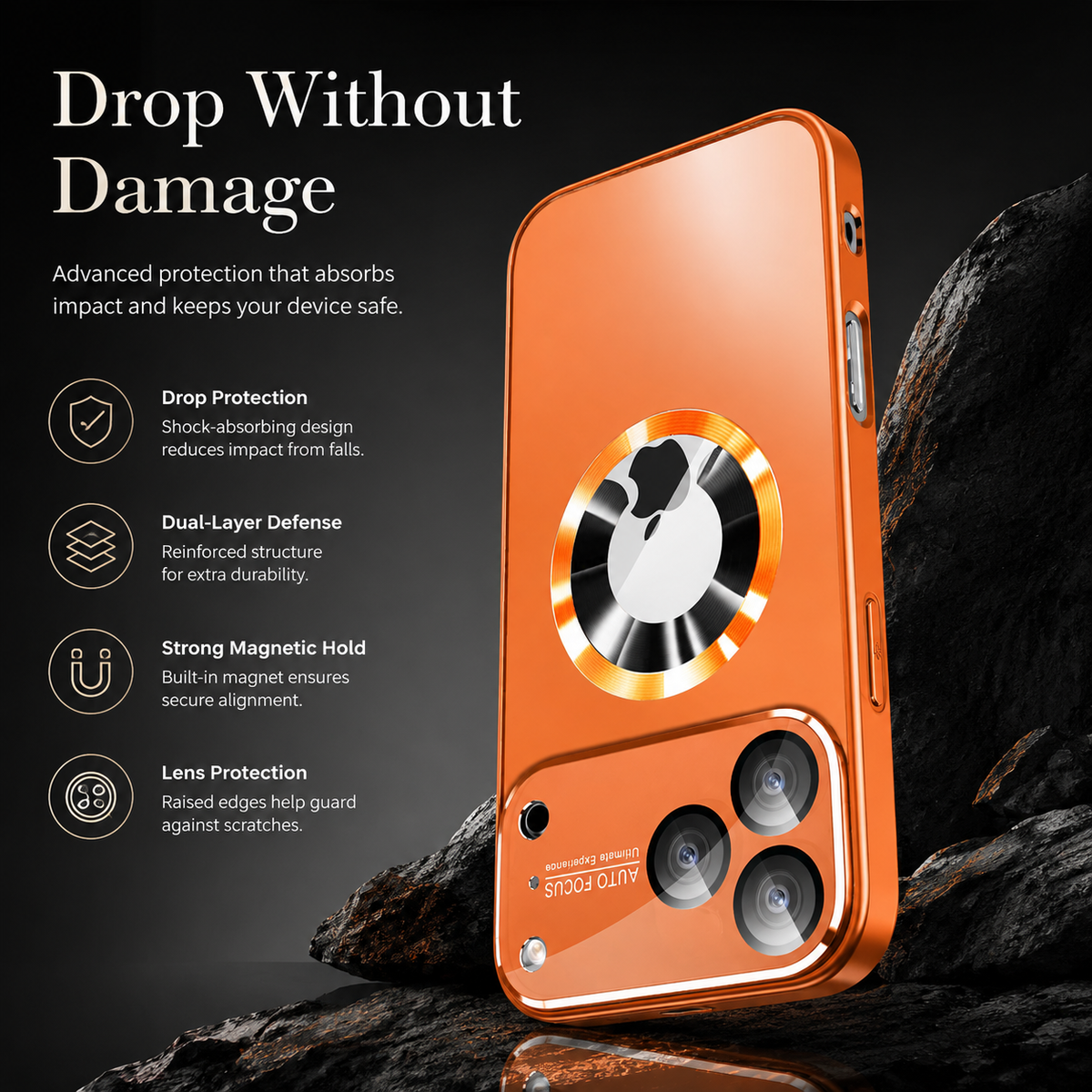 Premium iPhone Case MagSafe Titanium Matte Protective Cover Camera Lens Protection Shockproof Anti Fingerprint Slim Magnetic Metal Design