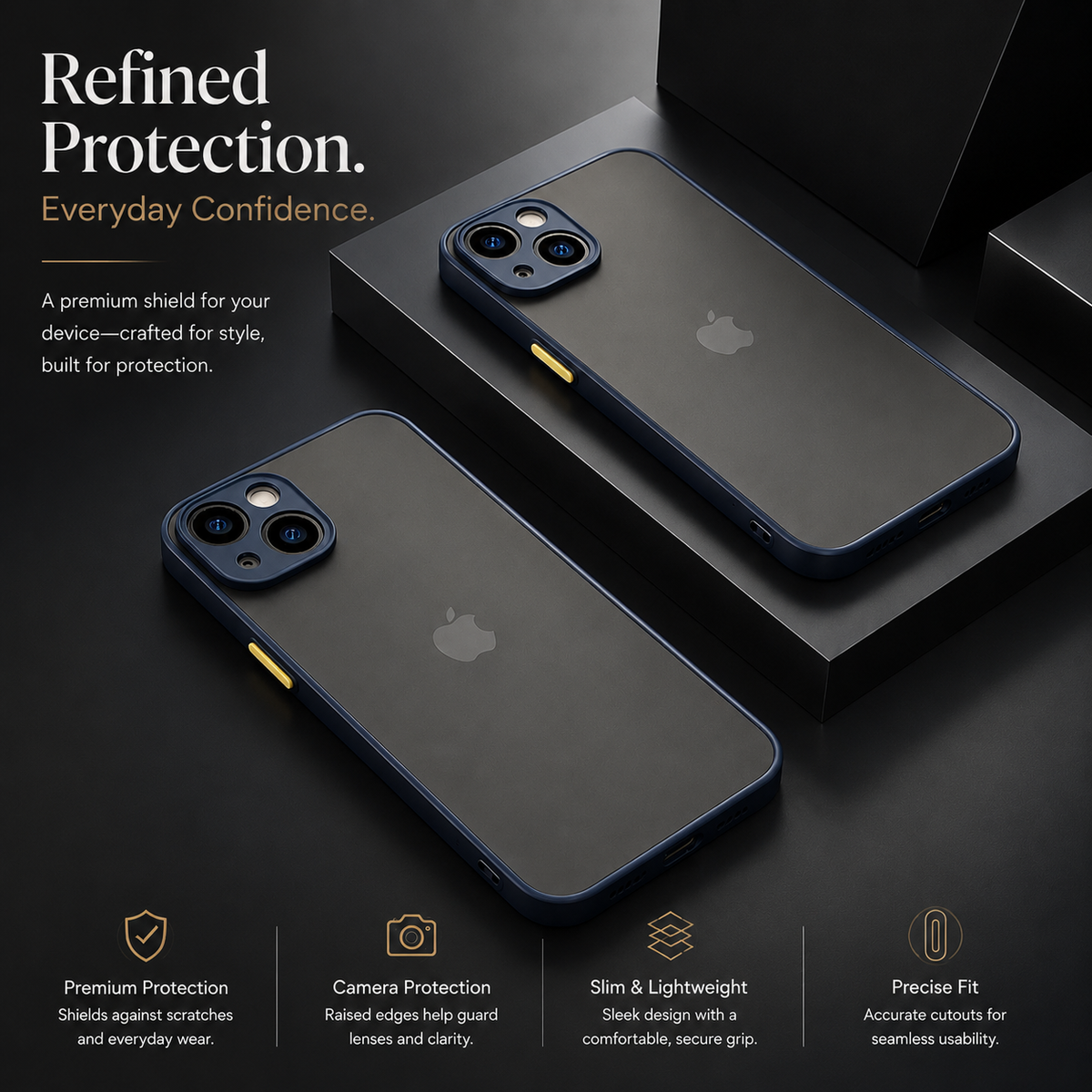 Premium iPhone Case MagSafe Translucent Armor Shockproof Matte Protective Cover Anti Fingerprint Camera Protection Slim Full Coverage Clean Fit