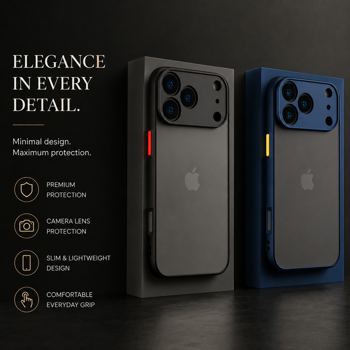 Premium iPhone Case MagSafe Translucent Armor Shockproof Matte Protective Cover Anti Fingerprint Camera Protection Slim Full Coverage Clean Fit