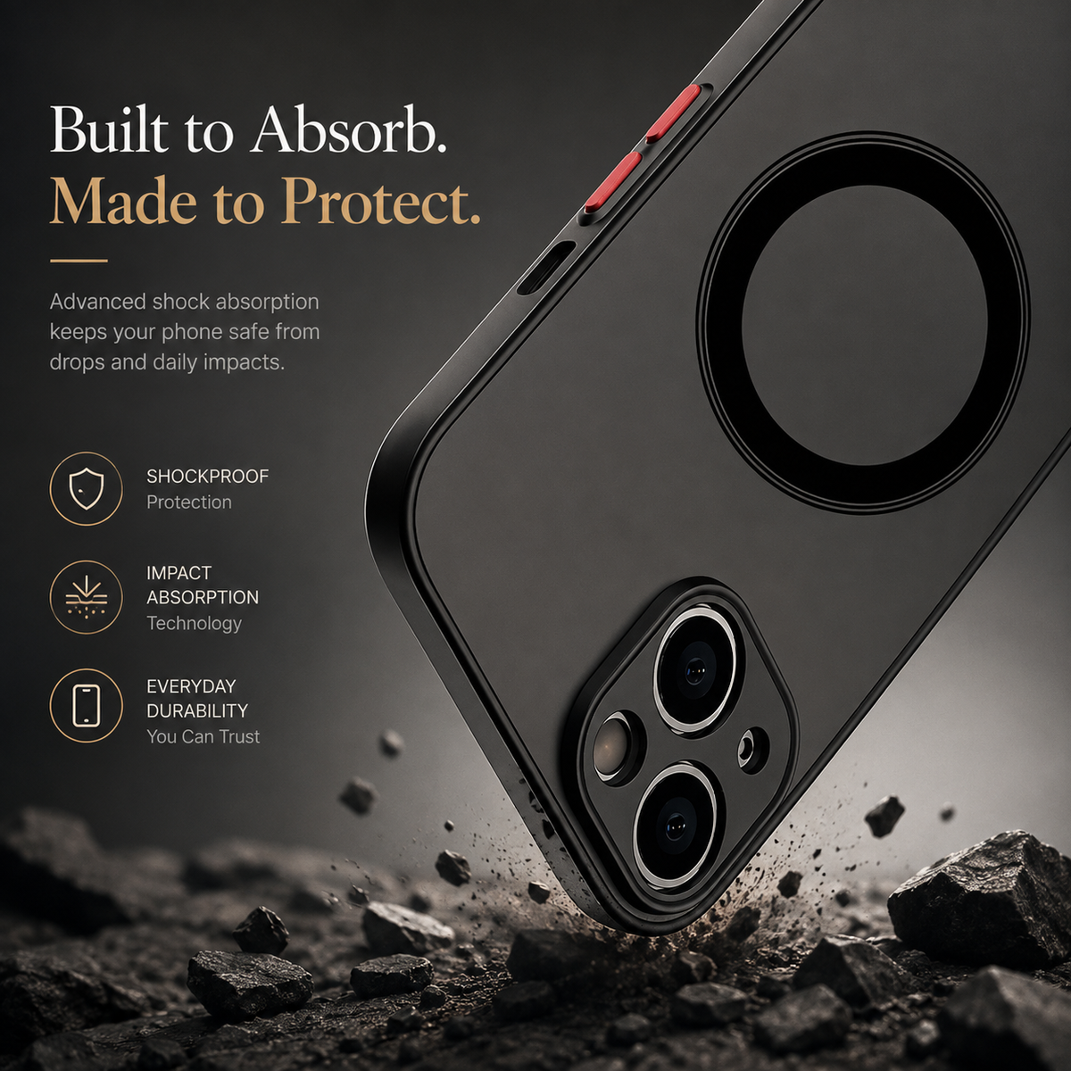 Premium iPhone Case MagSafe Translucent Magnetic Armor Shockproof PC TPU Protective Cover Anti Scratch Anti Fingerprint Matte Slim Wireless Charging Case