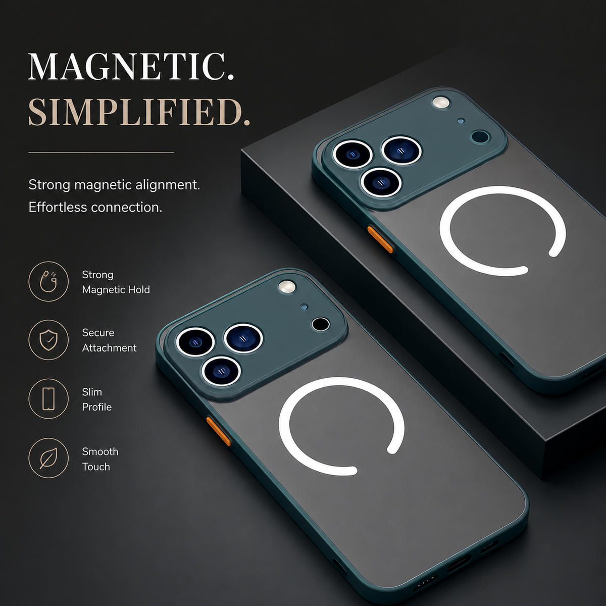 Premium iPhone Case MagSafe Translucent Magnetic Armor Shockproof PC TPU Protective Cover Anti Scratch Anti Fingerprint Matte Slim Wireless Charging Case