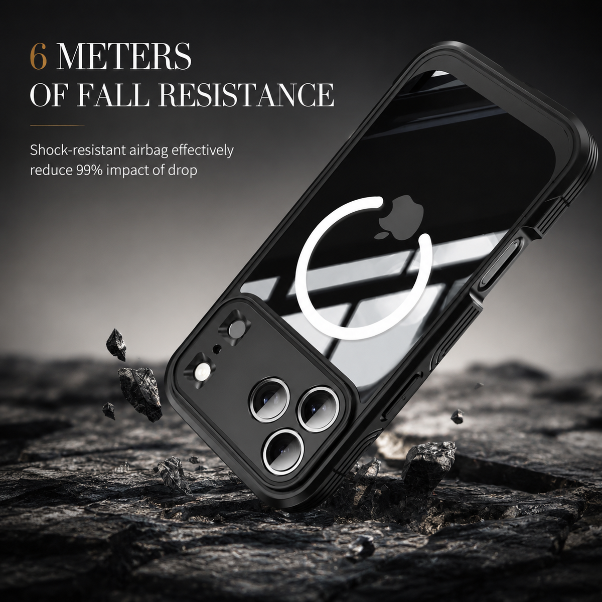 Premium iPhone Case MagSafe Transparent Full Coverage Shockproof TPU Protective Cover Wireless Charging Anti Scratch Magnetic Slim Clear Double-Sided
