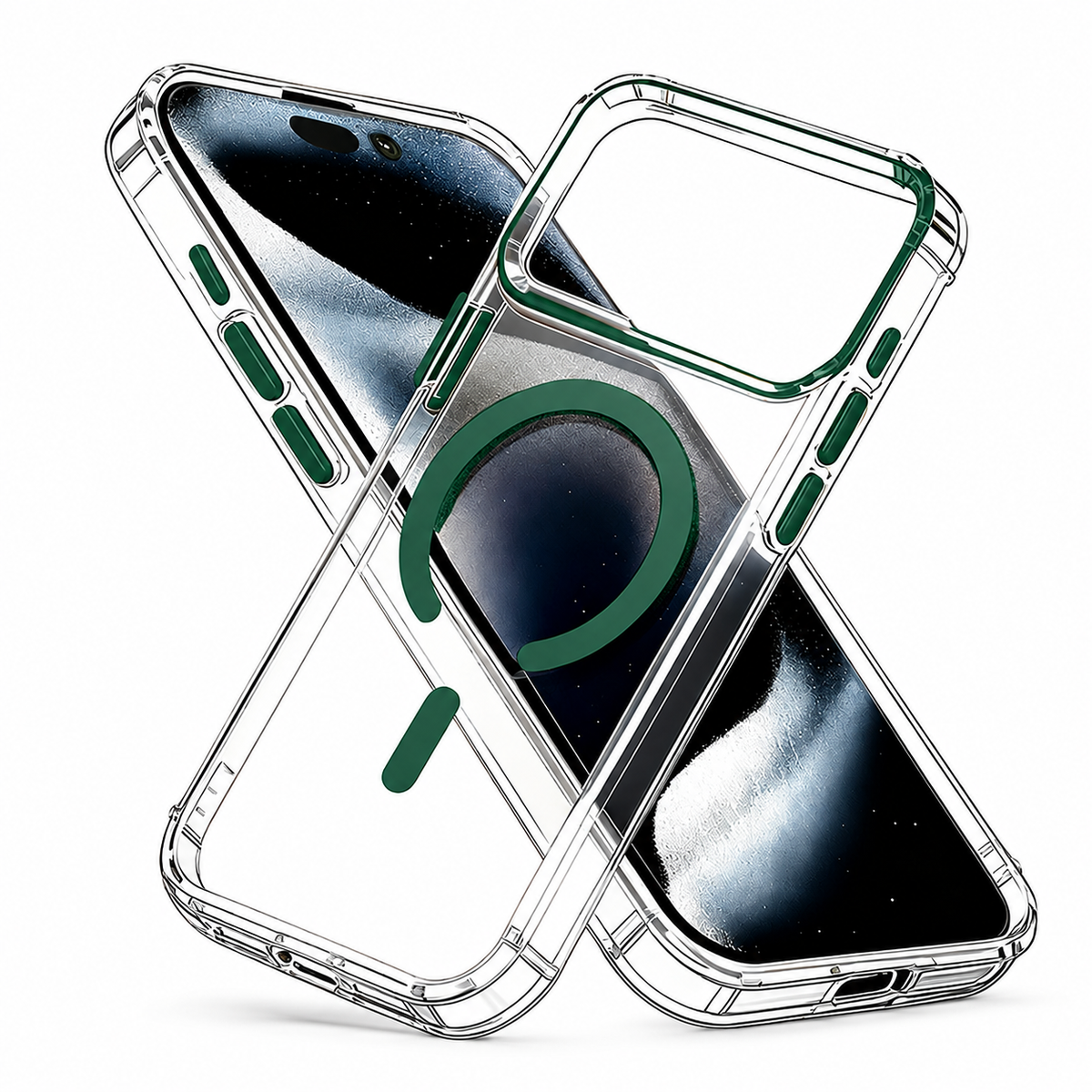 Premium iPhone Case MagSafe Ultra Slim Magnetic Shockproof Cover PC TPU Wireless Charging Anti Scratch Soft Non Slip Lightweight Full Protection
