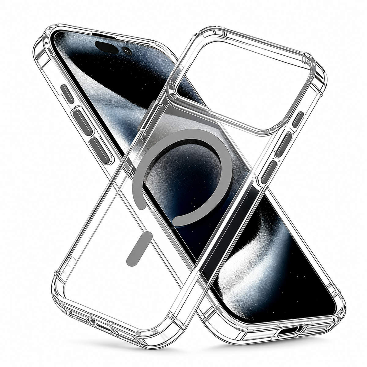 Premium iPhone Case MagSafe Ultra Slim Magnetic Shockproof Cover PC TPU Wireless Charging Anti Scratch Soft Non Slip Lightweight Full Protection