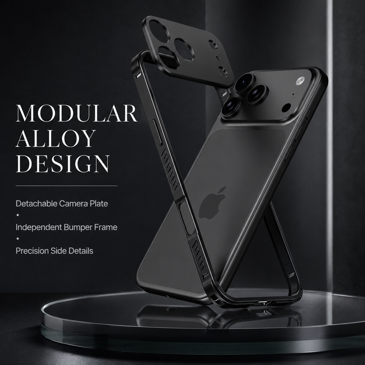 Premium iPhone Case MagSafe Ultra Thin Aluminum Frame Metal Bumper Lens Protector Matte Anti Scratch Non Slip Lightweight Protective Cover Case Design