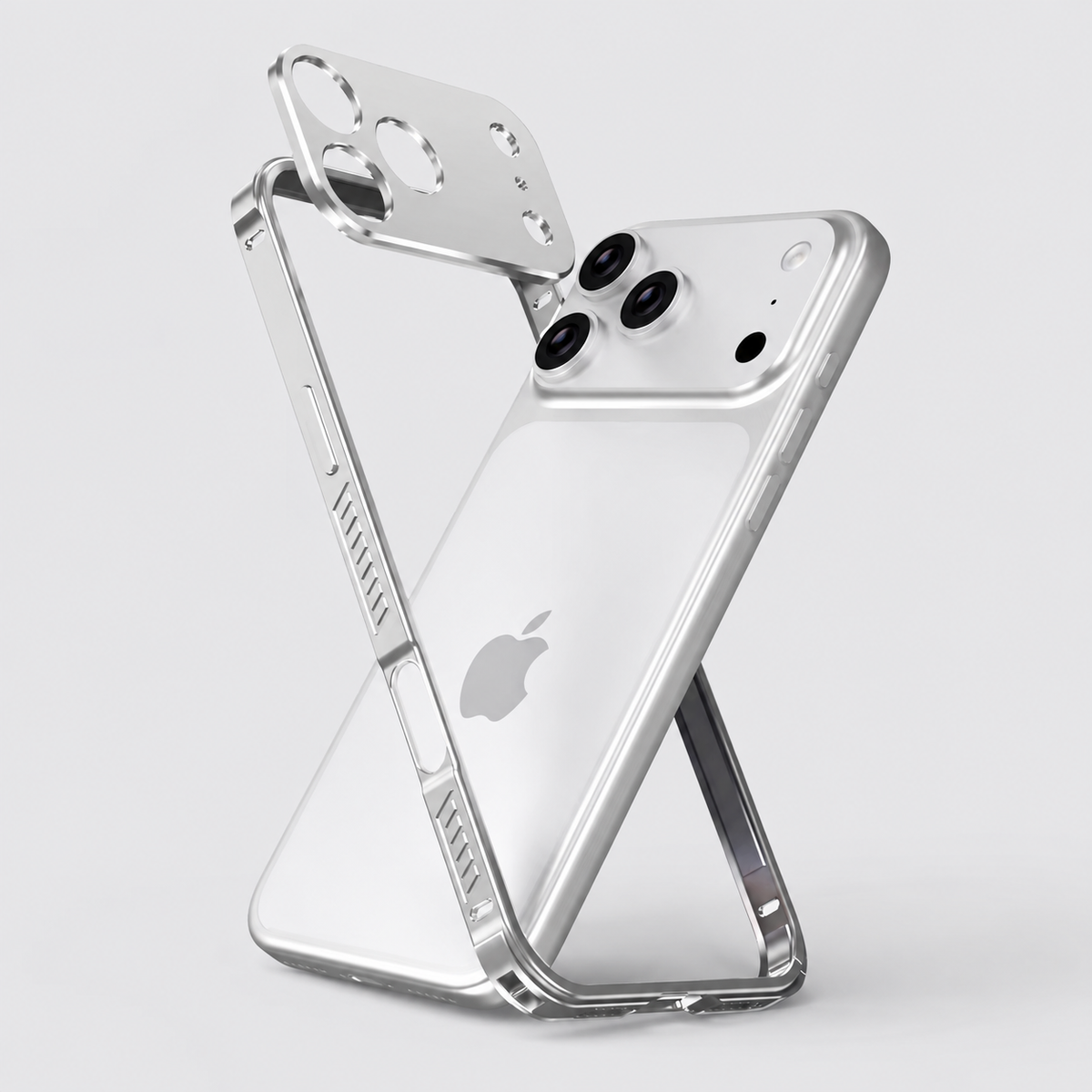 Premium iPhone Case MagSafe Ultra Thin Aluminum Frame Metal Bumper Lens Protector Matte Anti Scratch Non Slip Lightweight Protective Cover Case Design
