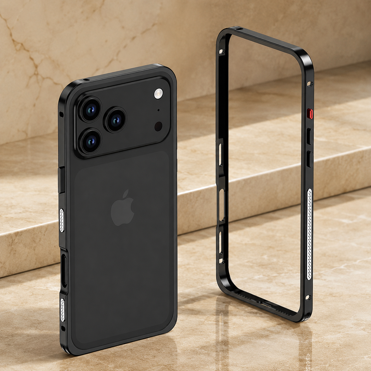 Premium iPhone Case MagSafe Ultra Thin Aluminum Metal Bumper Magnetic Protective Frame Anti Scratch Anti Fingerprint Matte Non Slip Slim Lightweight Cover