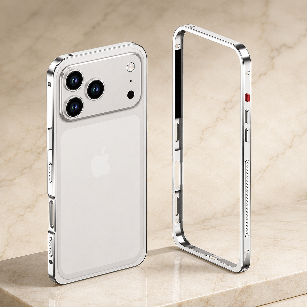 Premium iPhone Case MagSafe Ultra Thin Aluminum Metal Bumper Magnetic Protective Frame Anti Scratch Anti Fingerprint Matte Non Slip Slim Lightweight Cover
