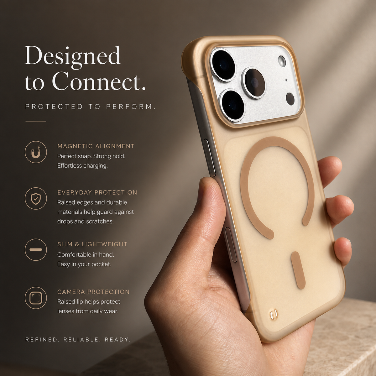 Premium iPhone Case MagSafe Ultra Thin Frameless Magnetic Clear Matte Protective Cover Anti Scratch Wireless Charging Slim Lightweight Minimalist Case